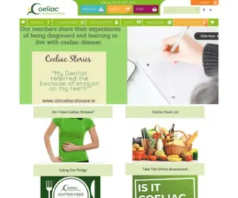 Coeliac.ie(Improving The Quality Of Life For People Living With Coeliac Disease) Screenshot