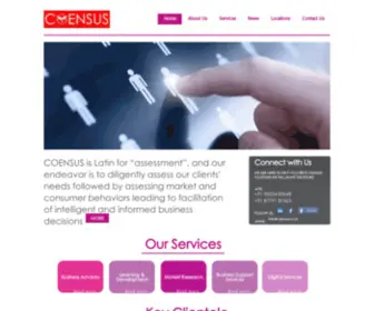 Coensus.co.in(Market Research & Advisory Services) Screenshot