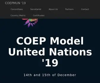Coepmun.co.in(COEPMUN 2019) Screenshot