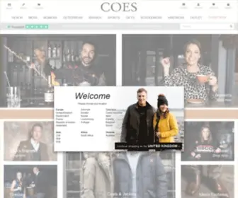 Coes.co.uk(Men's and Women's Fashion) Screenshot