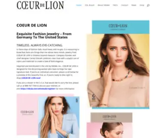 Coeurdelionusa.com(Coeur de Lion jewelry for shoppers in the USA) Screenshot