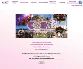 Coex-GMBH.de(Mittelalter Stadtfeste Märkte) Screenshot