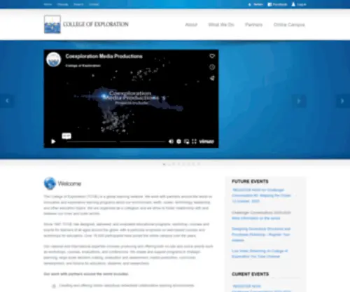Coexploration.org(College of Exploration) Screenshot