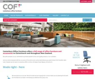 Cof.co.nz(Canterbury office furniture) Screenshot