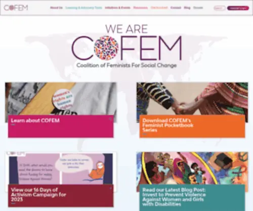 Cofemsocialchange.org(Coalition of Feminists For Social Change) Screenshot
