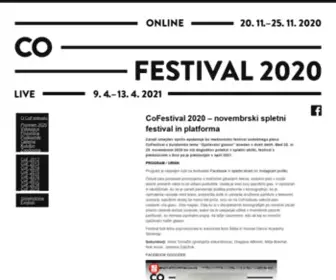 Cofestival.si(CoFestival 2020) Screenshot