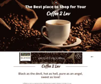 Coffee2Luv.com(Coffee 2 Luv) Screenshot