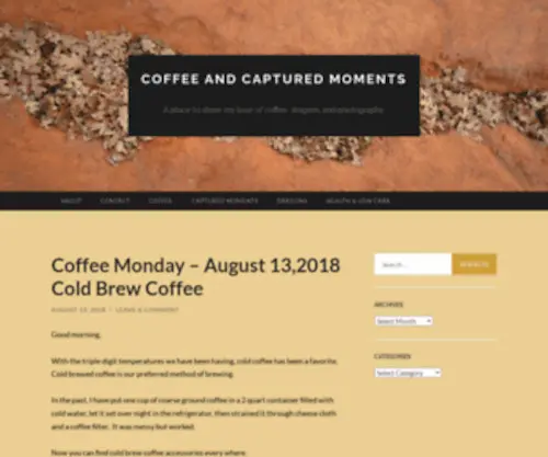 Coffeeandcapturedmoments.com(Coffee and Captured Moments) Screenshot