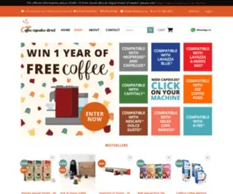 Coffeecapsulesdirect.com(Capsules compatible with: Nespresso®) Screenshot