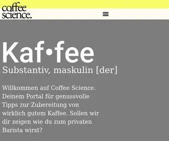 Coffeescience.de(Coffee Science) Screenshot