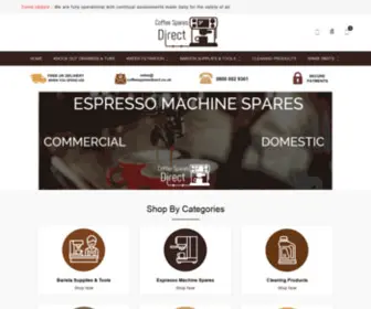 Coffeesparesdirect.co.uk(With 1000's of espresso machine spares and accessories to choose from your sure to find what you require) Screenshot