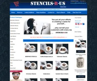 Coffeestencils.co.uk(Personalised bespoke Coffee Stencils and dusters from Stencils) Screenshot