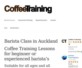 Coffeetraining.co.nz(Auckland Espresso Training for the Beginner) Screenshot