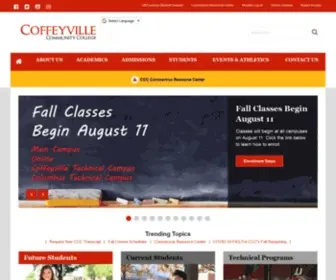 Coffeyville.edu(Your Future Begins at Coffeyville Community College) Screenshot