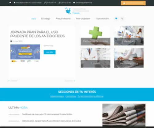 Cofhuesca.com(Colegio de Farmacia de Huesca) Screenshot