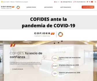 Cofides.es(Financiación para la Internacionalización y el Desarrollo) Screenshot