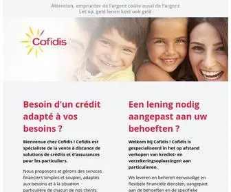 Cofidis.be(Bienvenue chez Cofidis) Screenshot