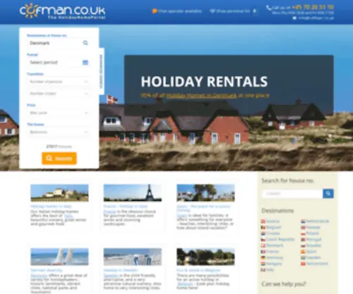 Cofman.co.uk(Holiday house rental agency Danish holiday houses and holiday homes) Screenshot