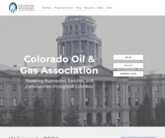 Coga.org(Colorado Oil & Gas Association) Screenshot