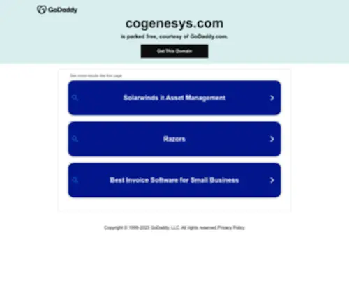 Cogenesys.com(CoGenesys Inc) Screenshot