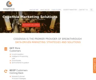 Cogensia.com(Data-Driven Marketing Solutions and Customer Intimacy) Screenshot