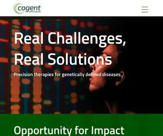 Cogentbio.com(Cogent Biosciences) Screenshot