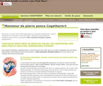 Cogetherm.com(Le monomur du pierre ponce auto) Screenshot