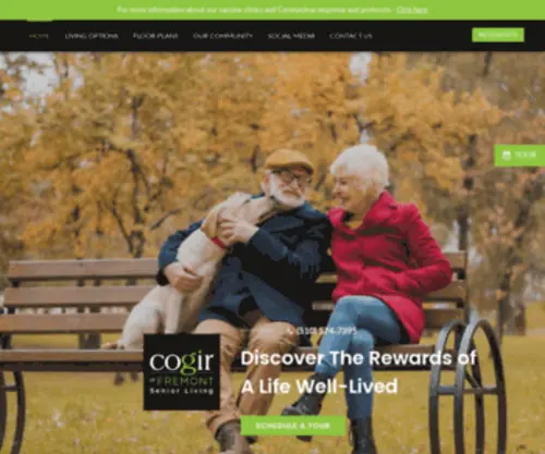 Cogiroffremontseniorliving.com(Senior Living in Fremont) Screenshot