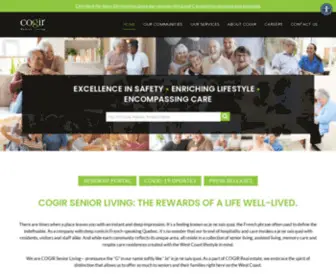 Cogirseniorliving.com(Cogir Management USA) Screenshot