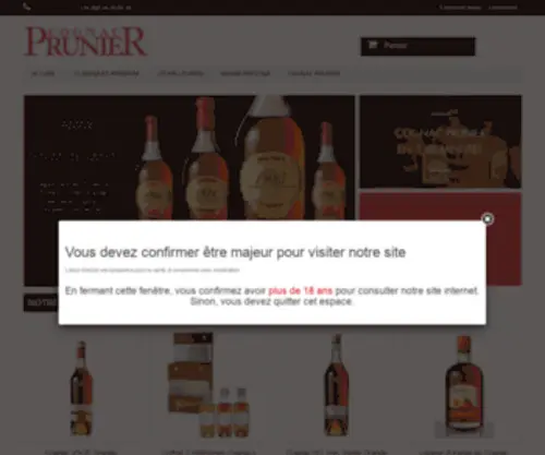 CognacPrunier.com(Cognac Prunier) Screenshot