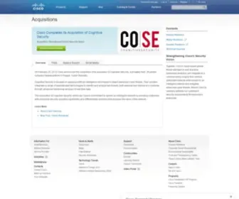 Cognitivesecurity.cz(Cisco Completes its Acquisition of Cognitive Security) Screenshot