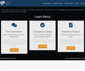 Cognitivetrainingdata.org(Cognitive Training Data) Screenshot
