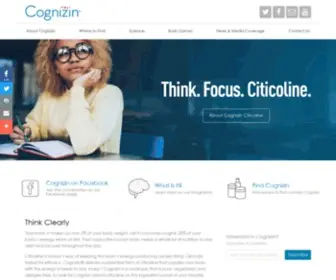 Cognizin.com(Cognizin is a clinically tested nootropic ingredient) Screenshot