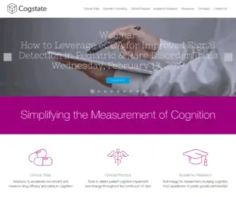 Cogstate.com(Simplifying the Measurement of Cognition) Screenshot