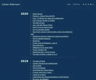 Cohan.io(Cohan robinson) Screenshot