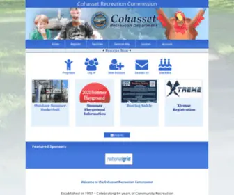 Cohassetrec.com(Cohasset Recreation Commission) Screenshot