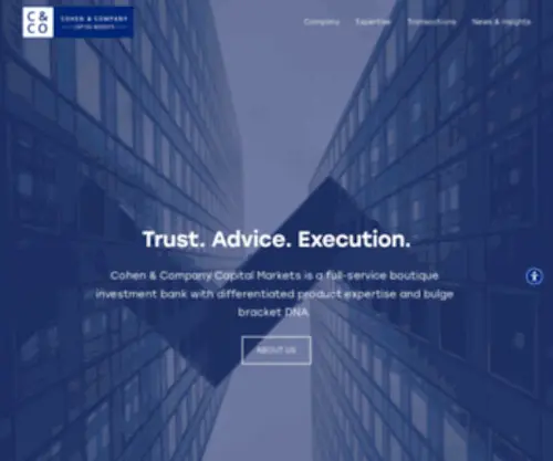 Cohencm.com(Cohen & Company Capital Markets) Screenshot