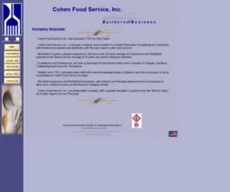 Cohenfoods.com(COHEN FOOD SERVICE) Screenshot