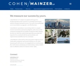 Cohenmainzer.com(Cohen Mainzer LLP) Screenshot
