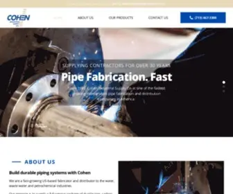 Cohenpipe.com(Water & Wastewater Piping) Screenshot