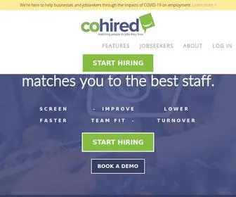Cohired.com(CoHired is a recruitment platform) Screenshot