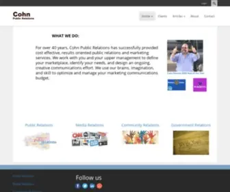 Cohnpr.com(Cohn PR) Screenshot