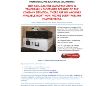 Coilmachines.com(Professionally Built Doug Coil Machines) Screenshot