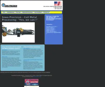 Coilmetalprocessing.com(Iowa Precision) Screenshot