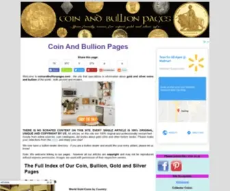 Coinandbullionpages.com(ø Coin And Bullion Pages) Screenshot