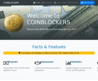 Coinblockers.com(Flux Mining Pool Hashrate statistic) Screenshot