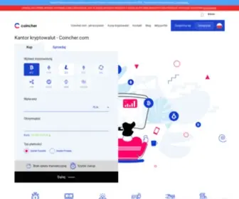 Coincher.com(Najtańszy kantor kryptowalut (wirtualnej waluty)) Screenshot