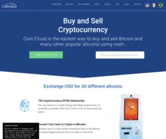 Coincloudatm.com(Coin Cloud) Screenshot