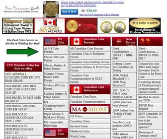 Coincommunity.com(Our site is dedicated to the coin collecting hobby. our coin collecting forum) Screenshot