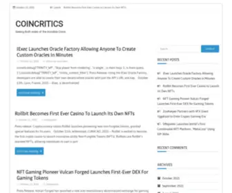 Coincritics.online(Seeing Both sides of the Invisible Coins) Screenshot